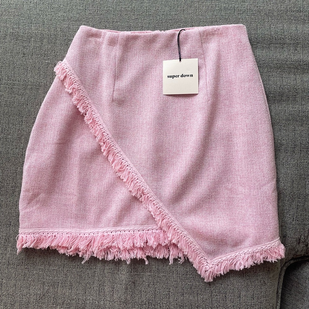 NWT Superdown Tweed Skirt